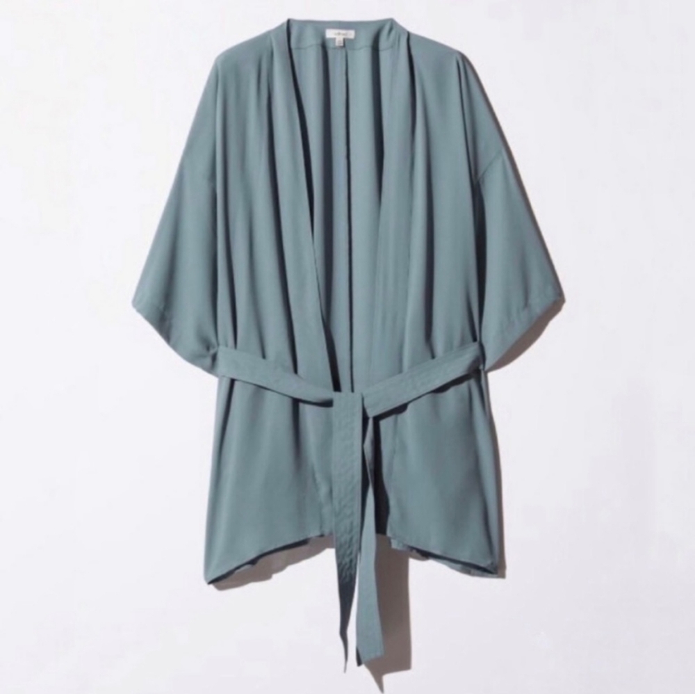 Aritzia Wilfred Ambronay Teal Robe Size XXS/XS